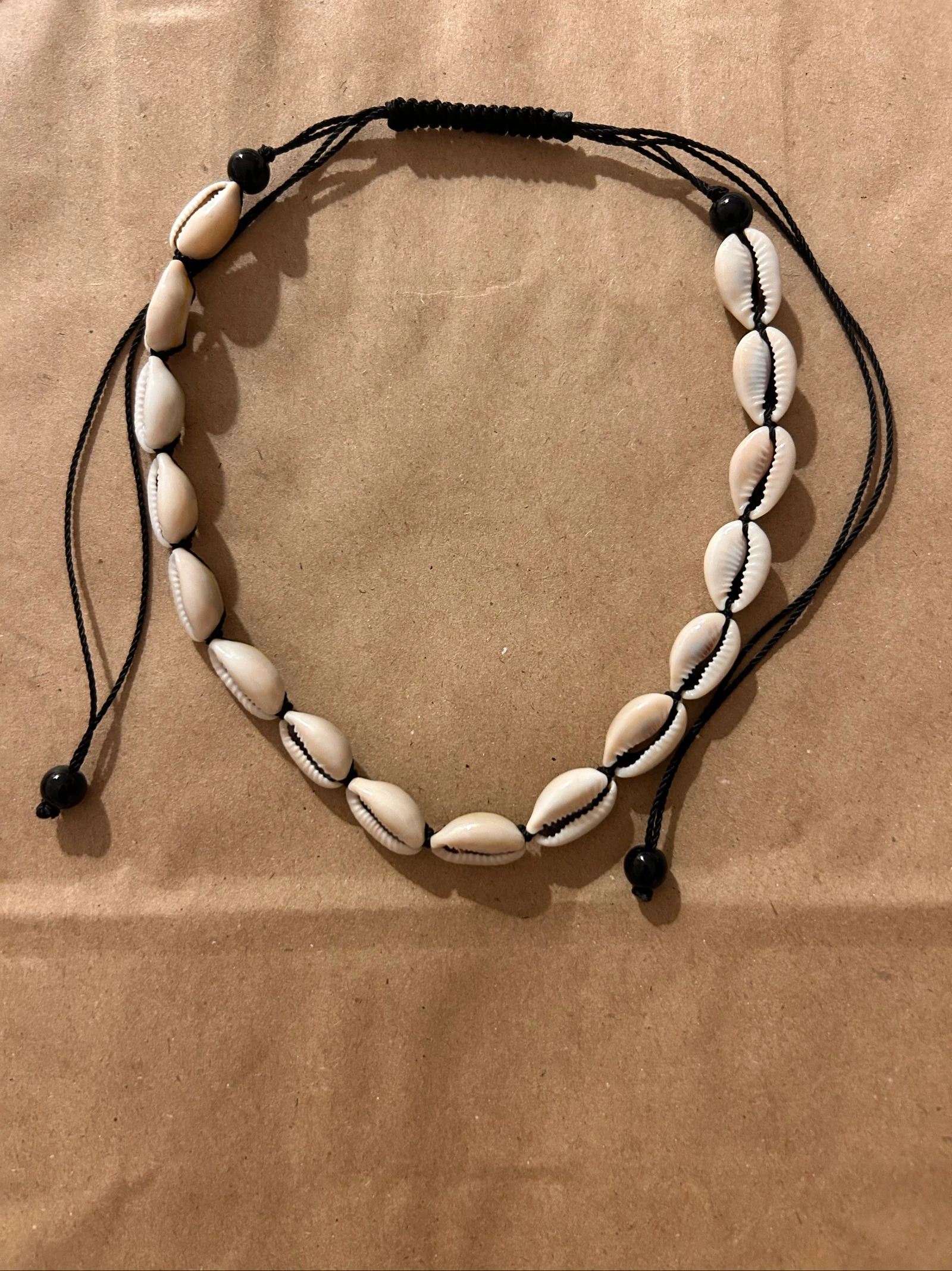 Collier coquillage véritable réglable